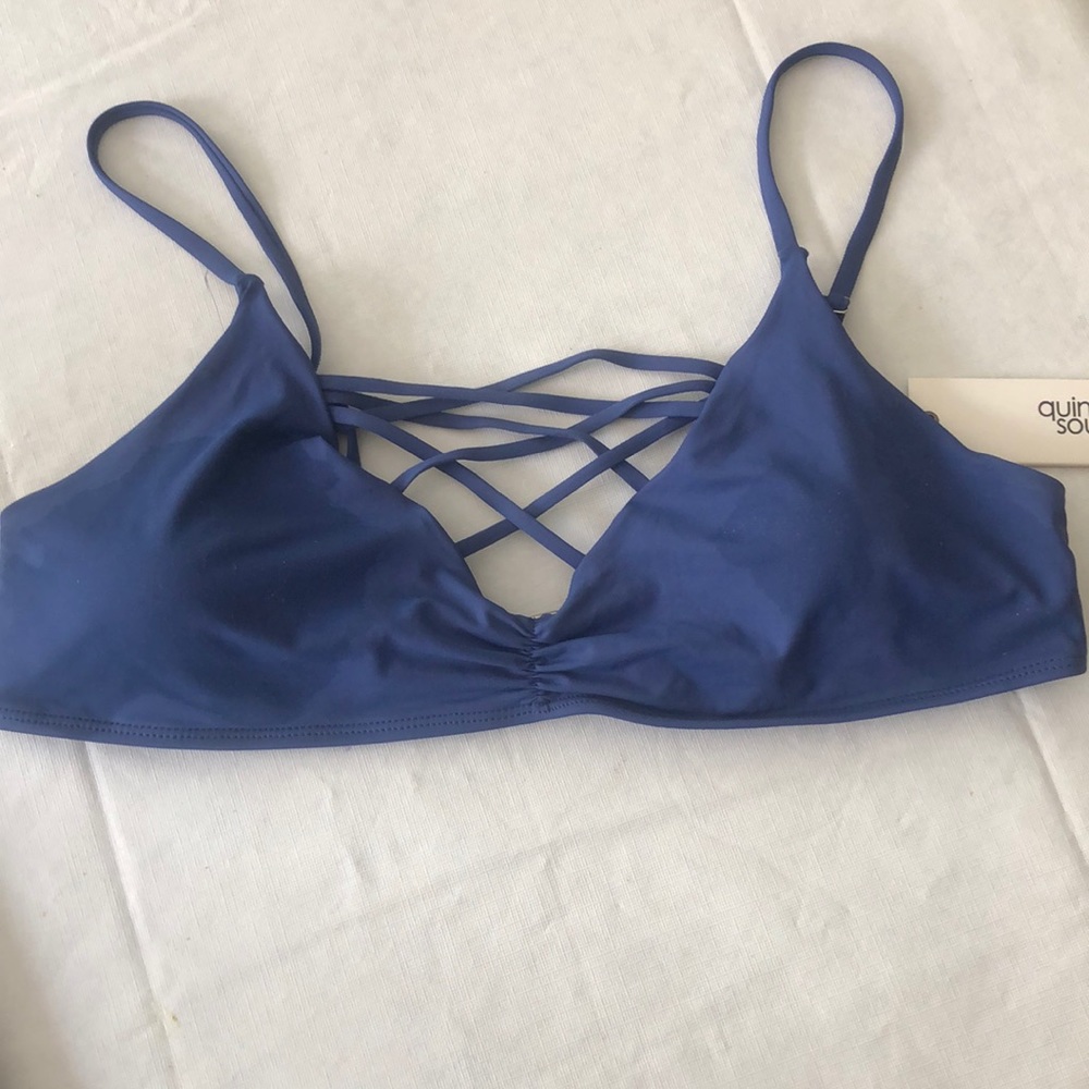 Quint Soul - Lattice Front Bralette Bikini Top
